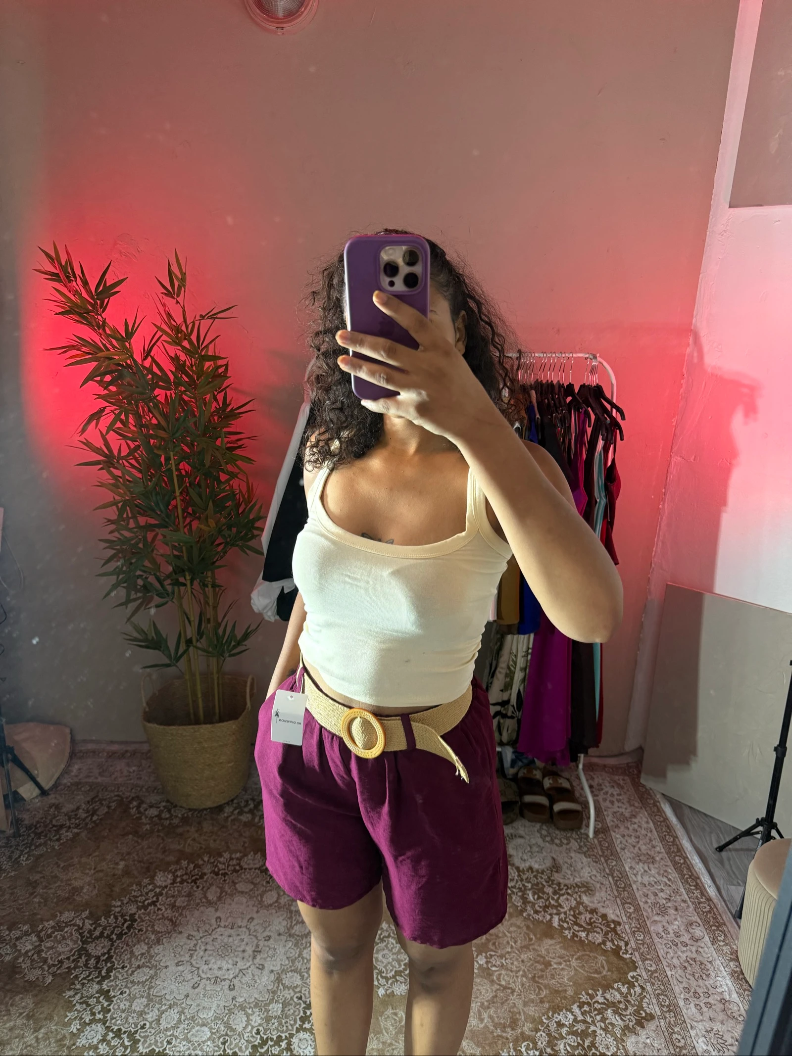 Korte violette zomerbermuda – photo 3